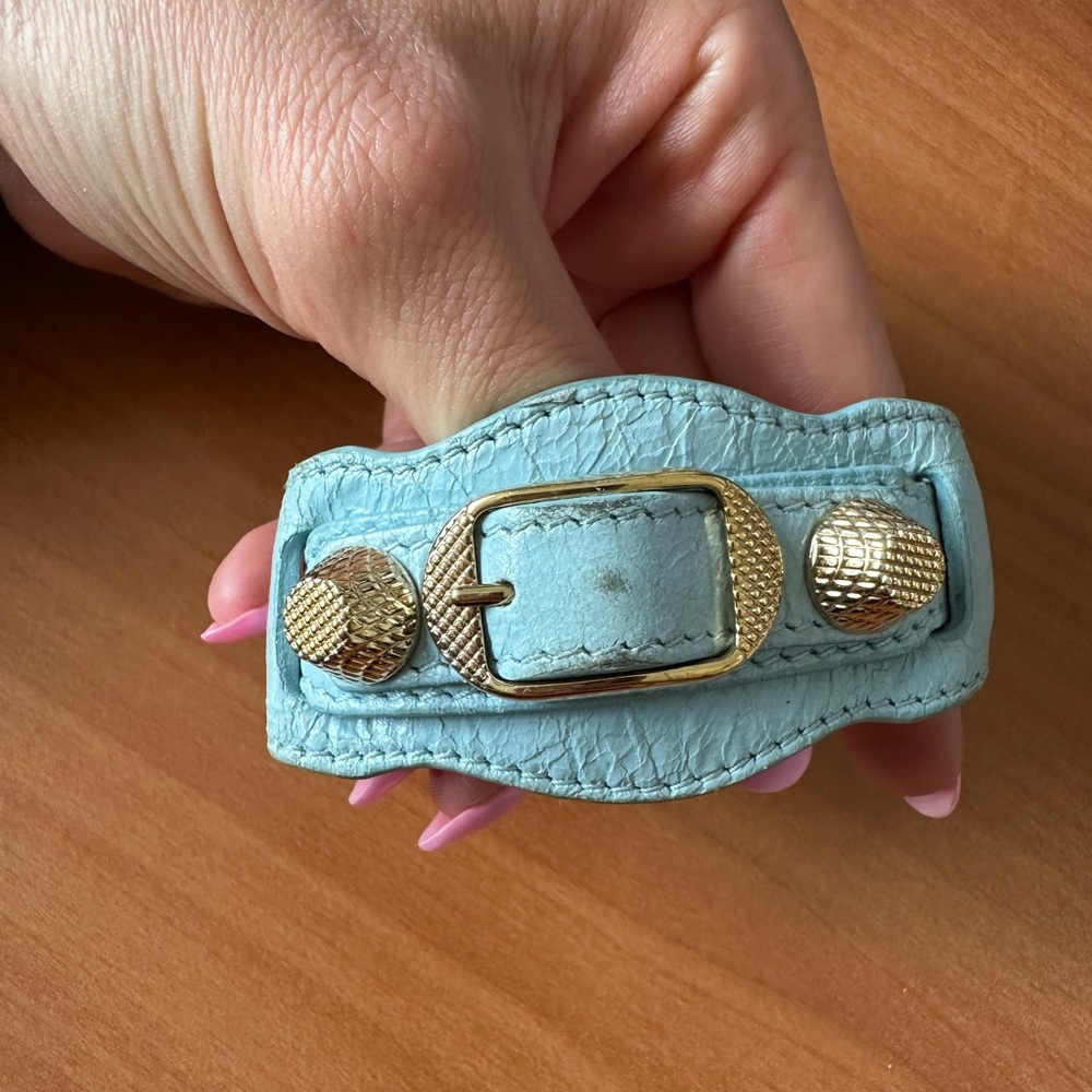 Sky Blue Balenciaga Wrap Bracelet